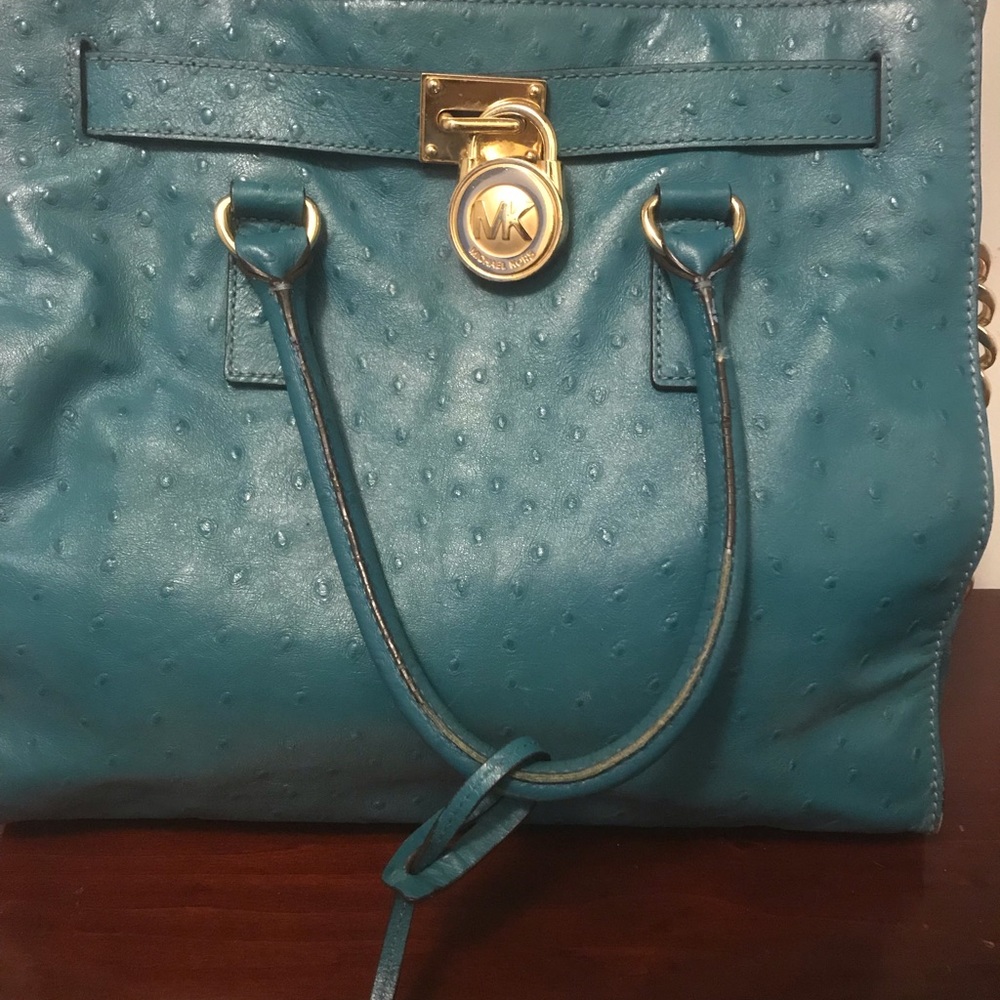 Michael Kors Ostrich Hamilton Bag
